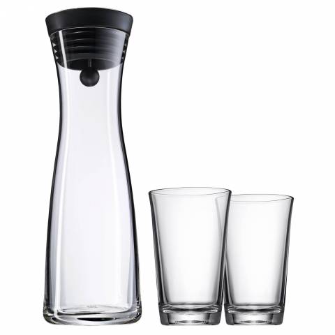 Karafa na vodu Basic 1 l + 2 sklenice