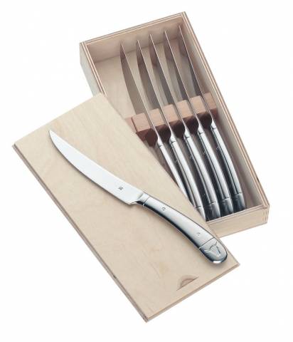 Steakové nože v dřevěné krabici 6ks