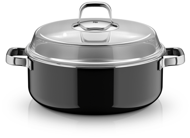 Fusiontec Mineral Pro kulatý pekáč s poklicí 24 cm černý