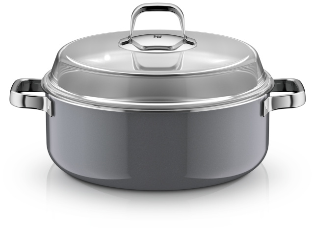 Fusiontec Mineral Pro kulatý pekáč s poklicí 24 cm platina