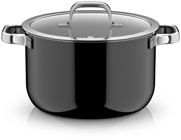 Fusiontec Mineral Pro hrnec na polévku s poklicí 24 cm černý