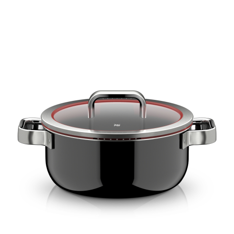 Fusiontec Function Pro nízký hrnec s poklicí 24 cm černý
